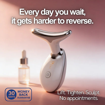 TheraNeck EMS RED LIGHT THERAPY FACE NECK LIFT WRINKLE REMOVER TIGHTEN MASSAGER