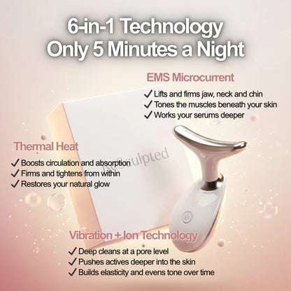 TheraNeck EMS RED LIGHT THERAPY FACE NECK LIFT WRINKLE REMOVER TIGHTEN MASSAGER