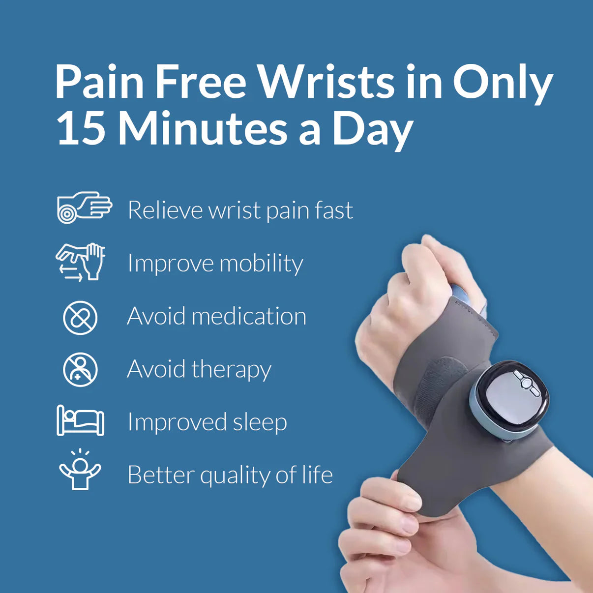 TheraNeck™ - Smart EMS & Heat Therapy Wrist Massager