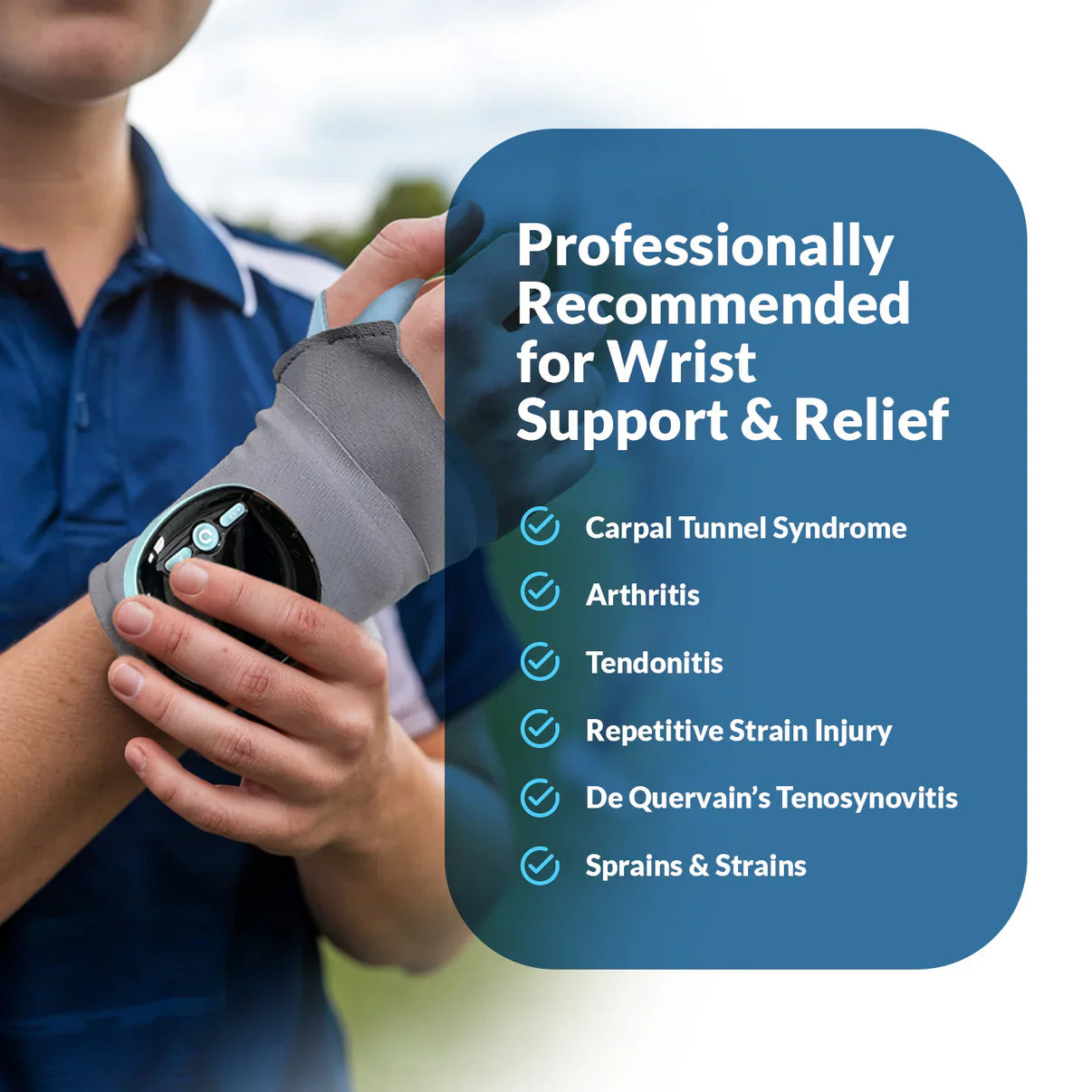 TheraNeck™ - Smart EMS & Heat Therapy Wrist Massager
